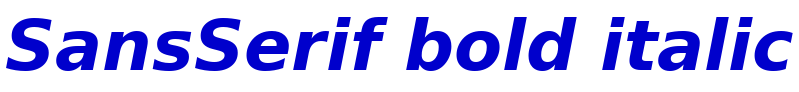 SansSerif bold italic шрифт
